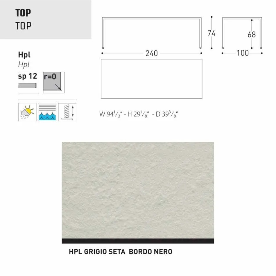 Varaschin Victor garden or indoor dining table, modern design Viadurini