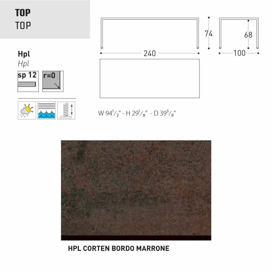 Varaschin Victor garden or indoor dining table, modern design Viadurini