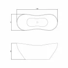 Modern freestanding design bath tub made in Italy Ragusa Viadurini