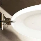 Oval bath tub freestanding design made in Italy Albenga Viadurini