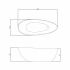 Oval bath tub freestanding design made in Italy Albenga Viadurini
