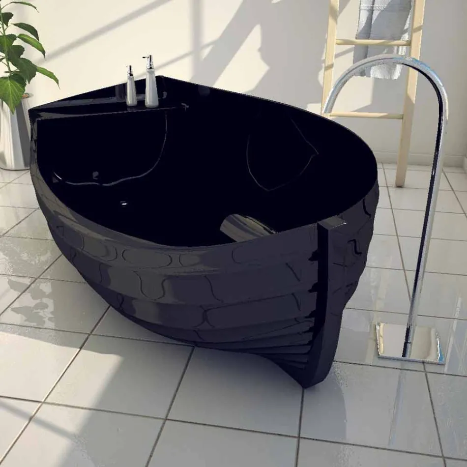 Designer bath tub shaped like a boat Ocean Made in Italy Viadurini
