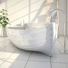 Designer bath tub shaped like a boat Ocean Made in Italy Viadurini