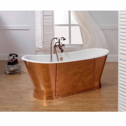 Cast iron exterior copper plated bath Henry Viadurini