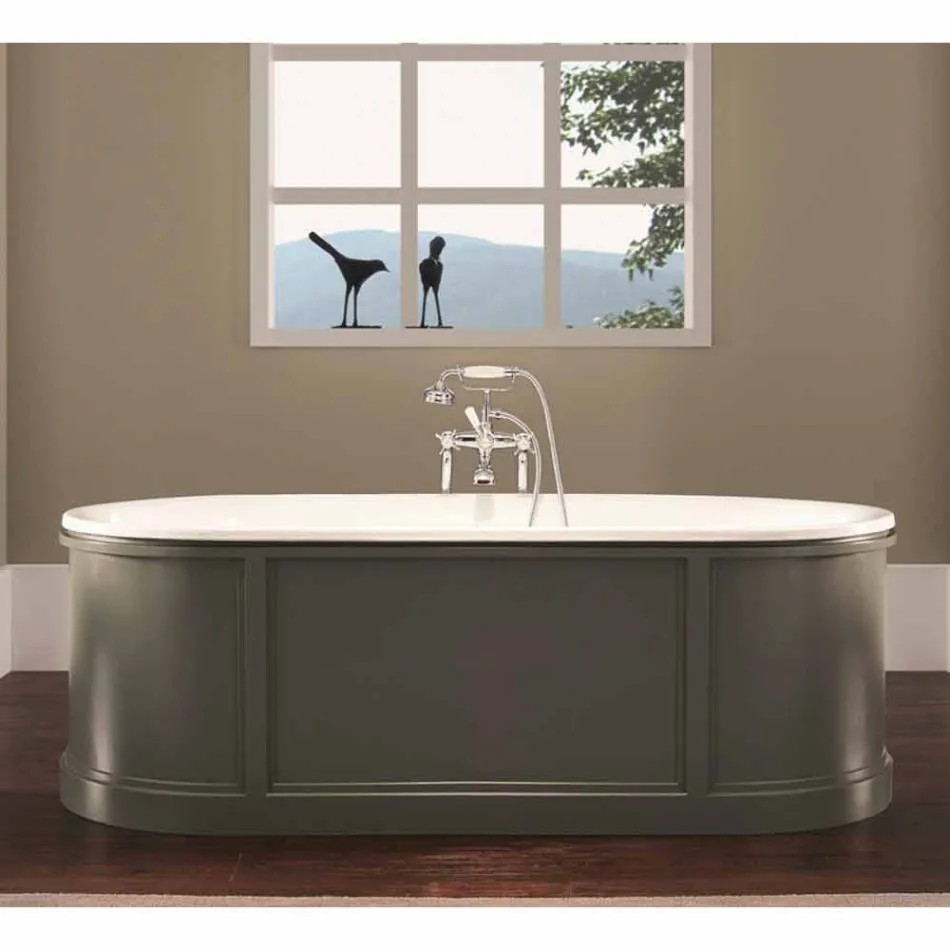Bathtub enameled cast iron and painted Ashley Viadurini