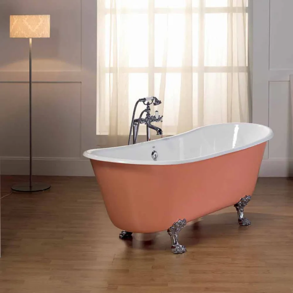 bathtub in cast iron with Melissa feet Viadurini