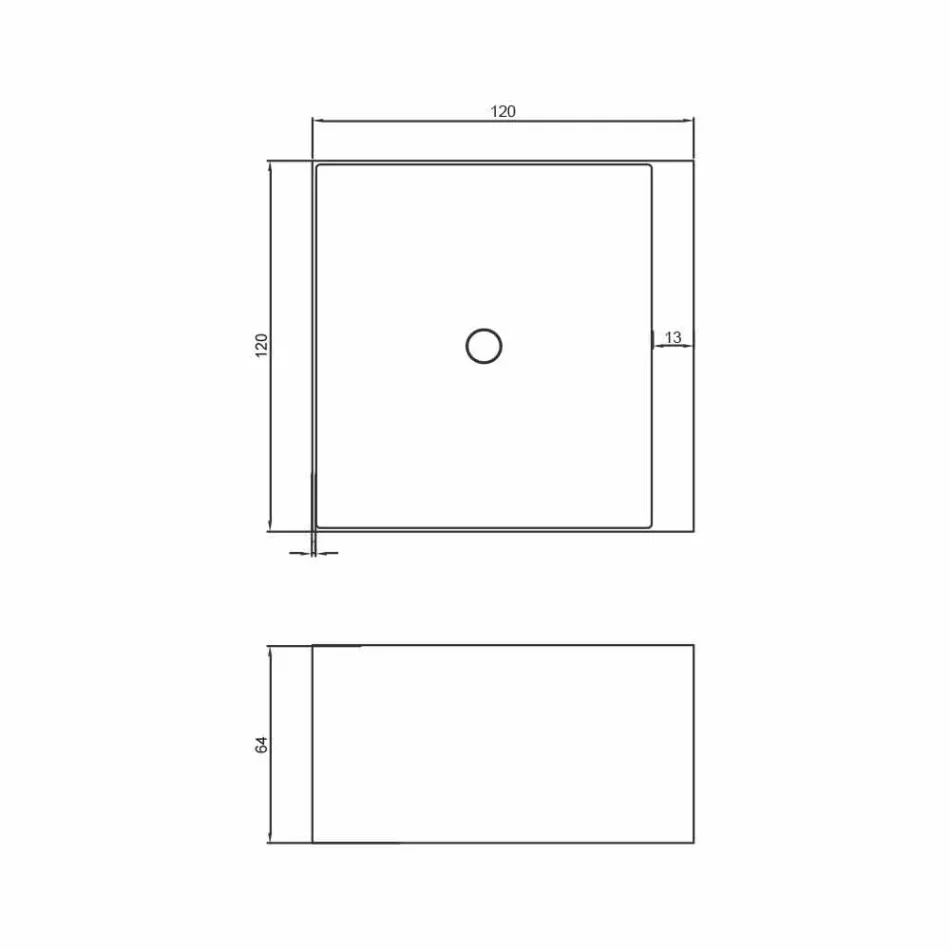 Freestanding square bathtub made in Italy by Argentera design Viadurini