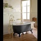 Vintage Freestanding Bathtub with Cast Iron Feet, Made in Italy - Naima Viadurini