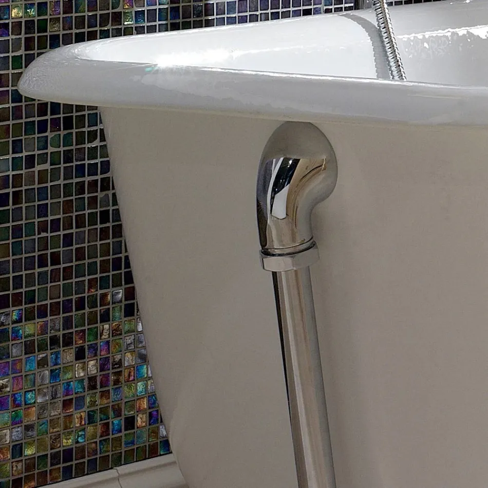 Vintage Freestanding Design Tub in White Cast Iron, Made in Italy - Marwa Viadurini