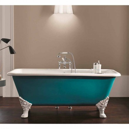 Bath design freestanding cast iron with decorated feet Wanda Viadurini
