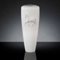 White ceramic vase Carlos, 100% made in Italy, modern design