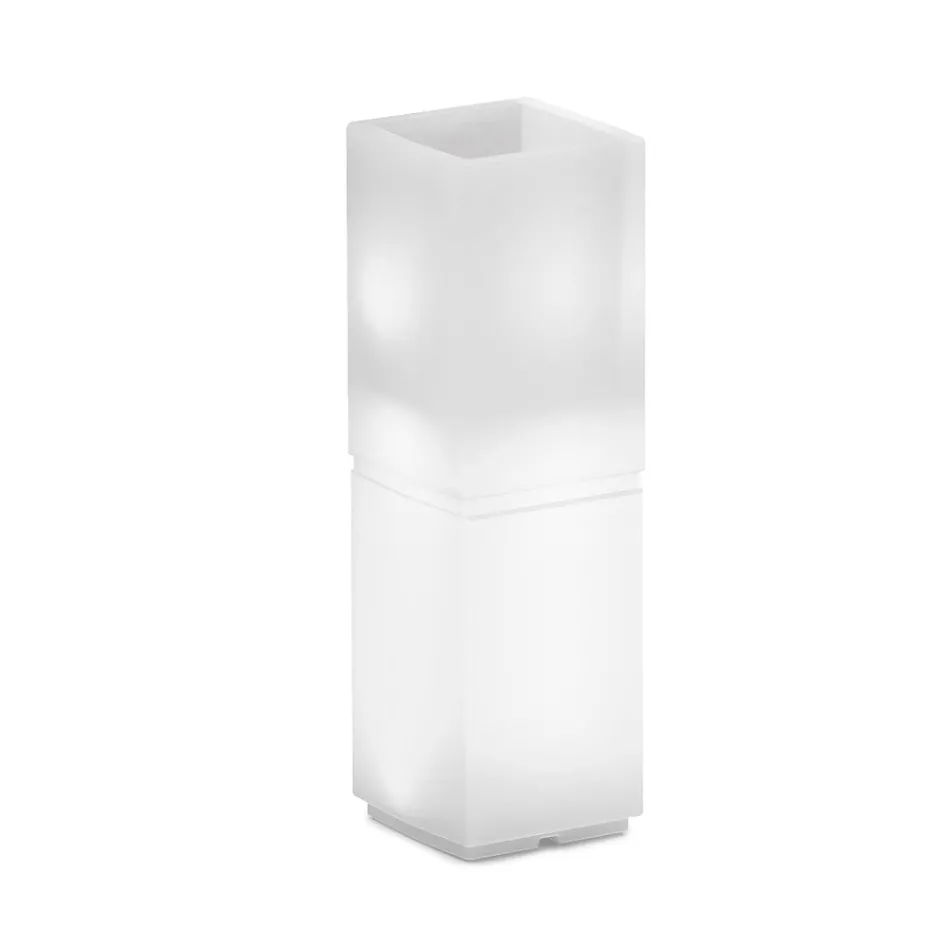 Lambo - Outdoor Illuminated Column Vase in Polyethylene Made in Italy Viadurini