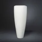 Tall Artisan Vase in Matt White Ceramic Made in Italy - Capuano Viadurini