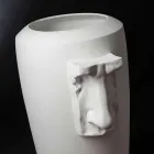 Tall Indoor Vase in White Ceramic Handmade in Italy - Capuano Viadurini