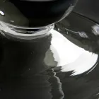 Tall Indoor Vase in White and Transparent Glass Made in Italy - Clodino Viadurini