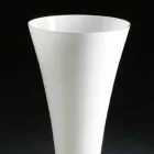 Tall Indoor Vase in White and Transparent Glass Made in Italy - Clodino Viadurini