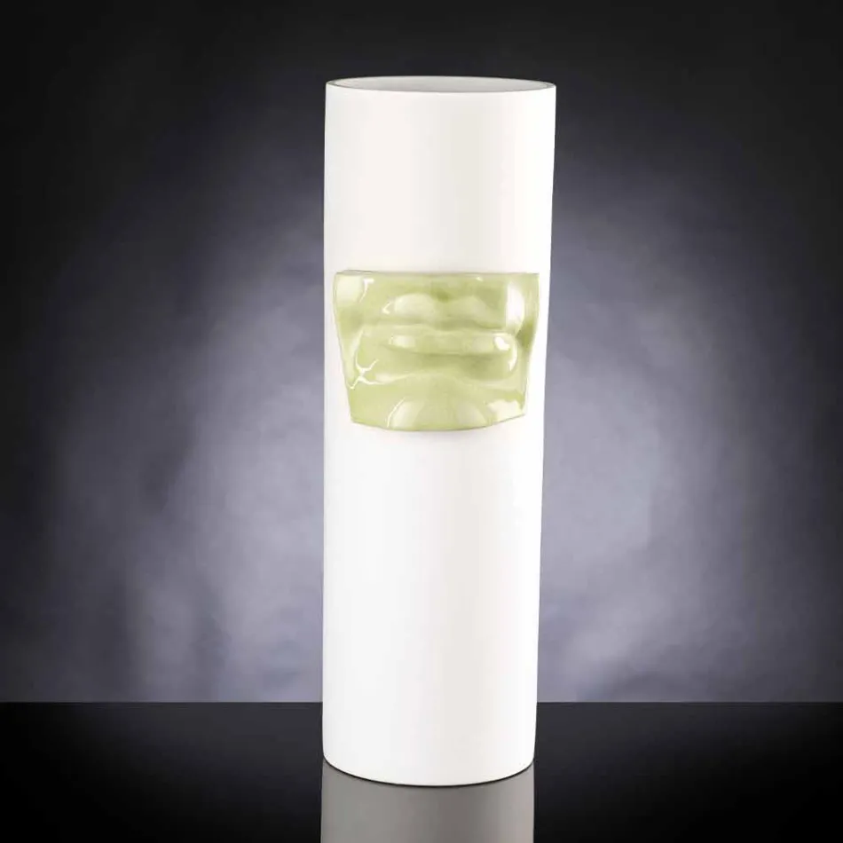 Tall Decorative Vase in Colored Ceramic Handmade in Italy - Monte Viadurini