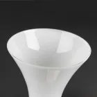 Tall Decorative Vase in Transparent and White Glass Made in Italy - Gondo Viadurini