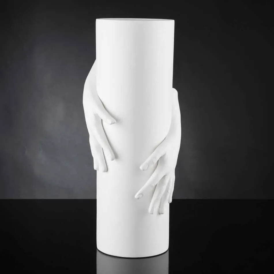 Tall Indoor Ceramic Vase Handcrafted in Italy - Monte Viadurini