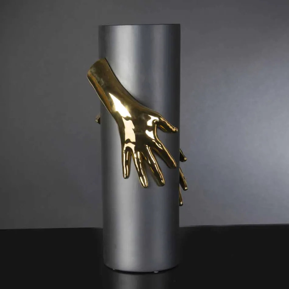 Tall Indoor Ceramic Vase Handcrafted in Italy - Monte Viadurini