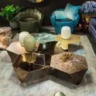 Handcrafted White or Gray Glossy Glass Vase Made in Italy - Malindi Viadurini