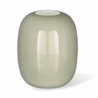 Handcrafted White or Gray Glossy Glass Vase Made in Italy - Malindi Viadurini
