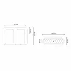 White Indoor or Outdoor Vase in Plastic of 3 Sizes - Gem by Myyour Viadurini