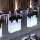 Luminous Outdoor Vase in Two Colors in Polyethylene Made in Italy - Lambo Viadurini
