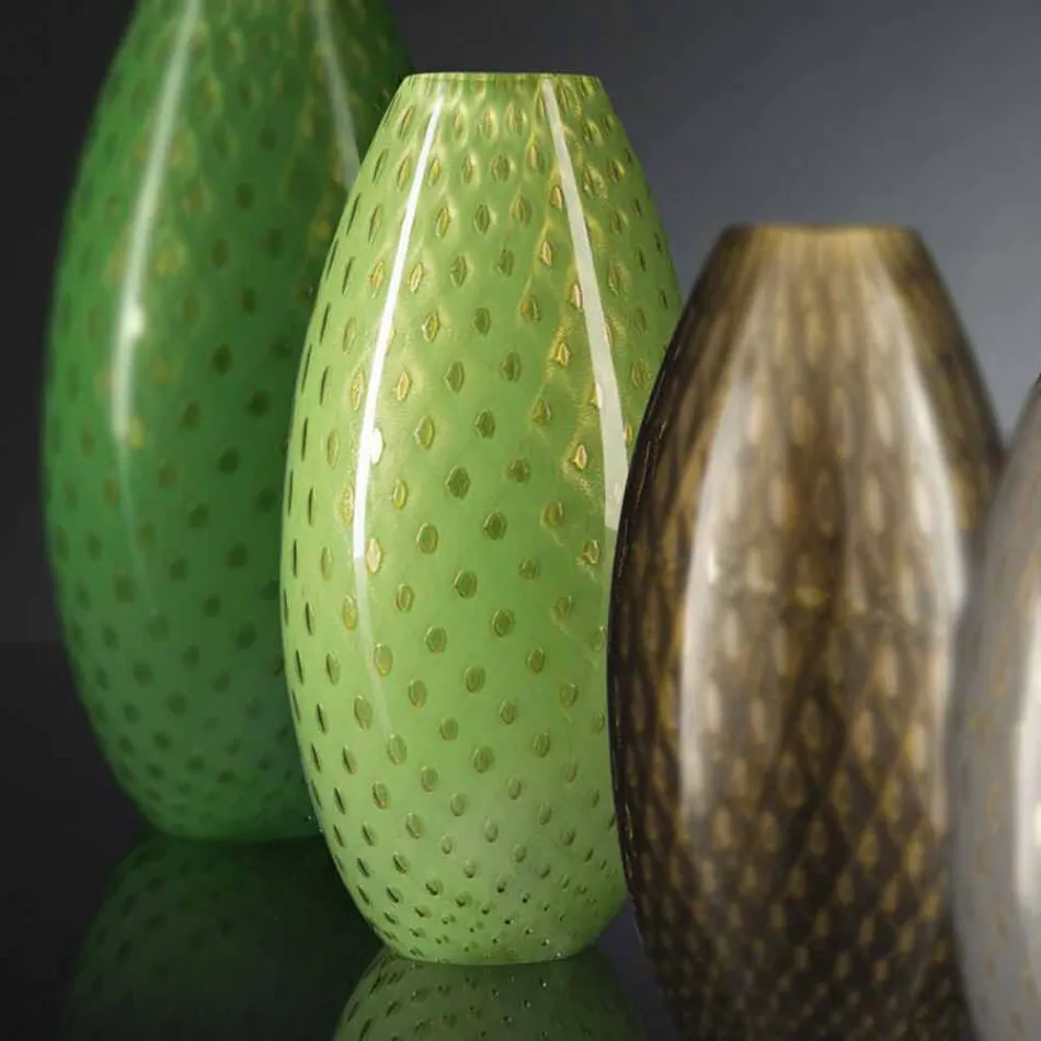 Indoor Vase in Colored Murano Blown Glass Made in Italy - Asper Viadurini