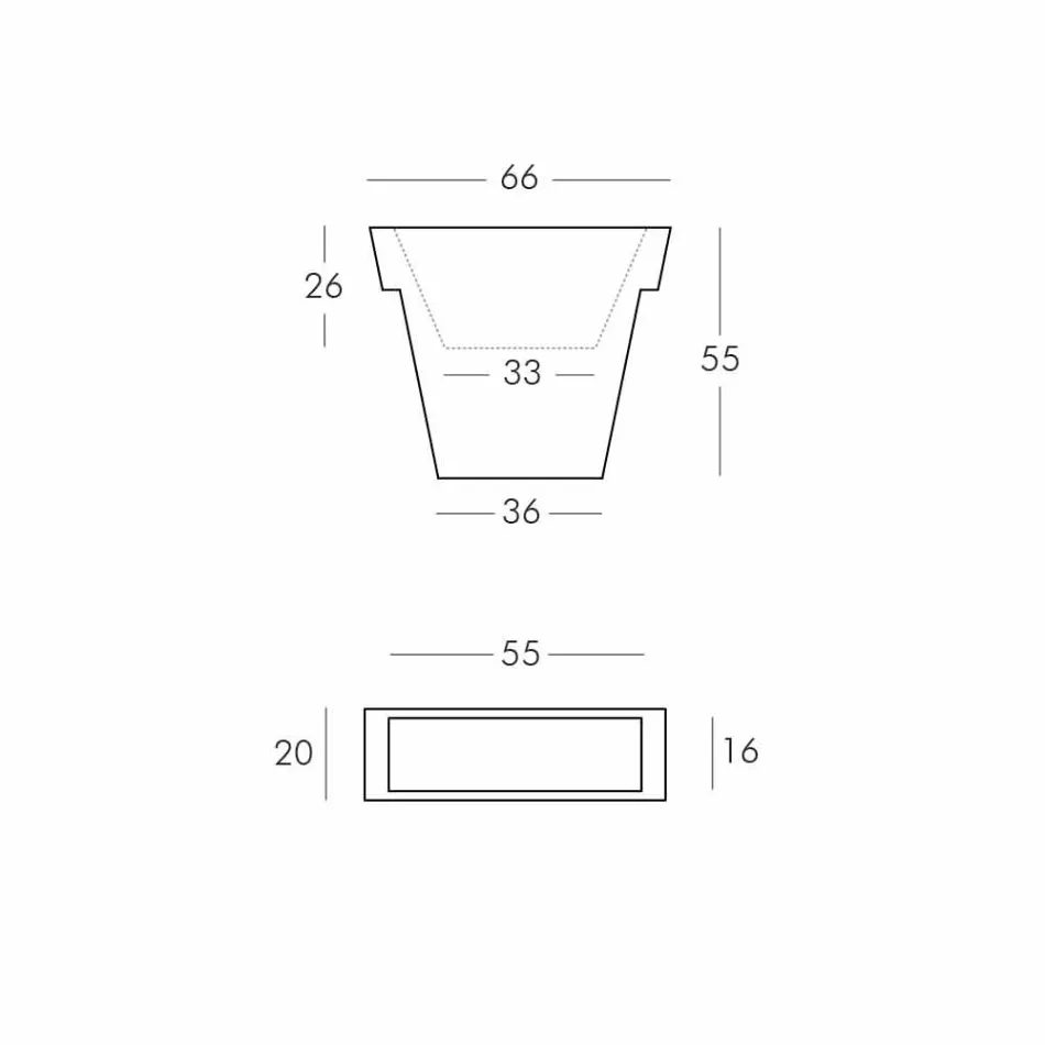 Colored decorative vase Slide The modern polyethylene vase made in Italy Viadurini