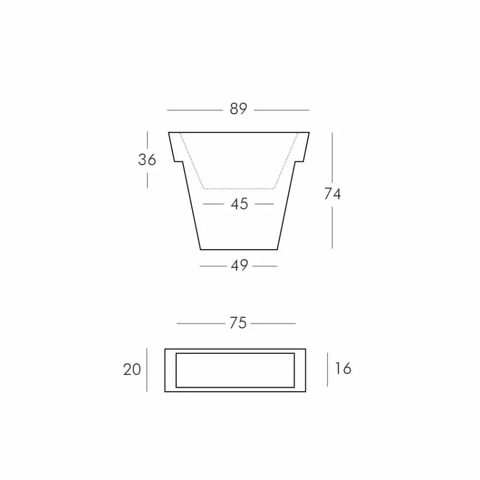 Colored decorative vase Slide The modern polyethylene vase made in Italy Viadurini