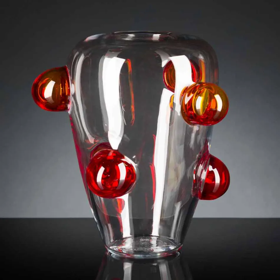 Indoor Decorative Vase in Murano Blown Glass Made in Italy - Rovigo Viadurini