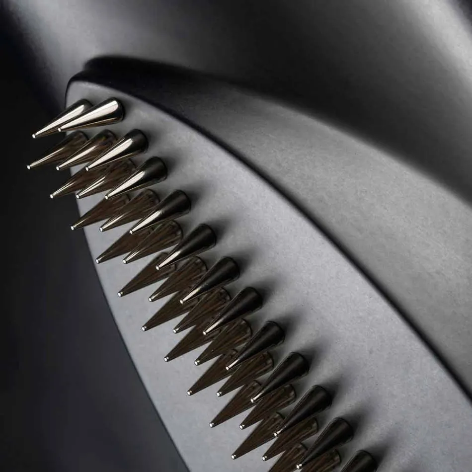 Decorative Vase in Matt Black Ceramic Handmade in Italy - Medina Viadurini