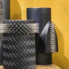 Decorative Vase in Matt Black Ceramic Handmade in Italy - Medina Viadurini