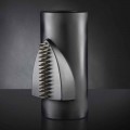 Decorative Vase in Matt Black Ceramic Handmade in Italy - Medina