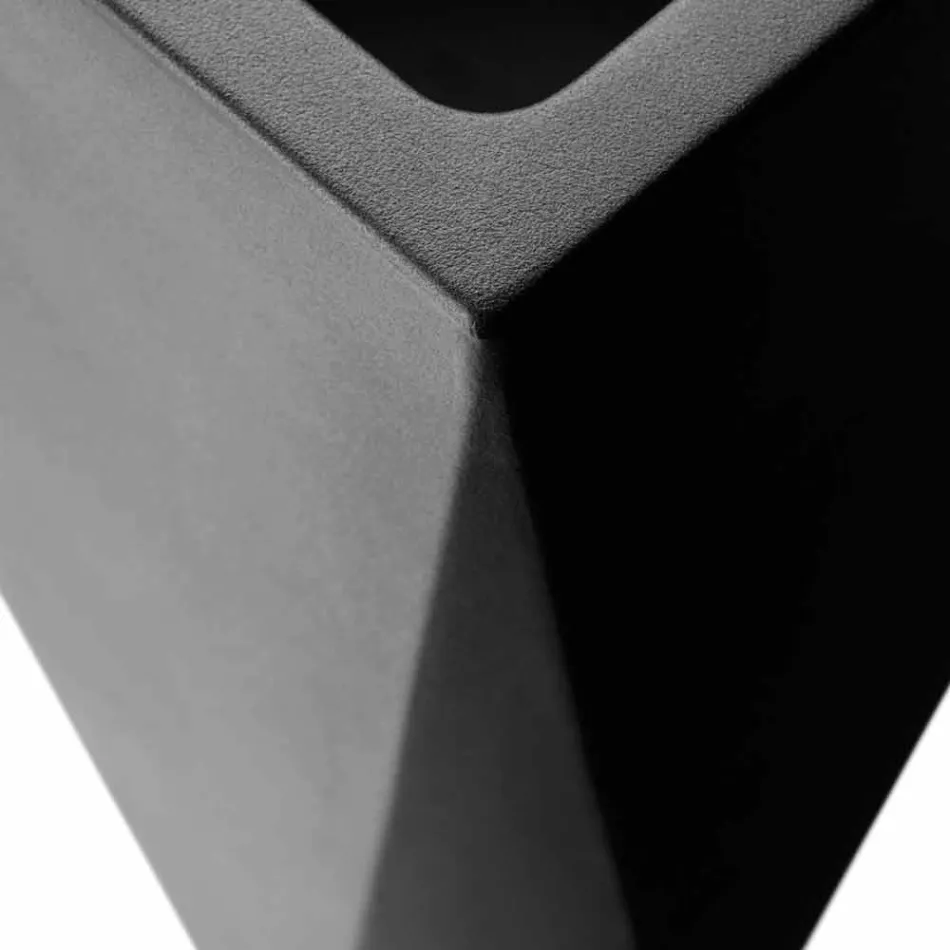 Square Design Polyethylene Decorative Vase Made in Italy - Bonina Viadurini