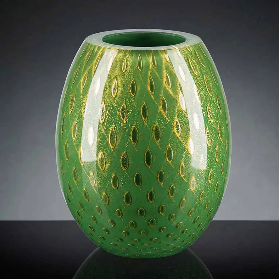 Decorative Vase in Colored Murano Blown Glass Made in Italy - Barletta Viadurini