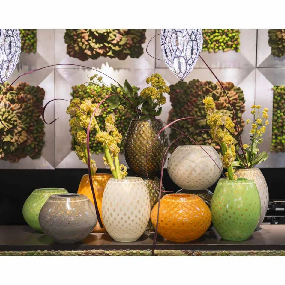 Decorative Vase in Colored Murano Blown Glass Made in Italy - Barletta Viadurini