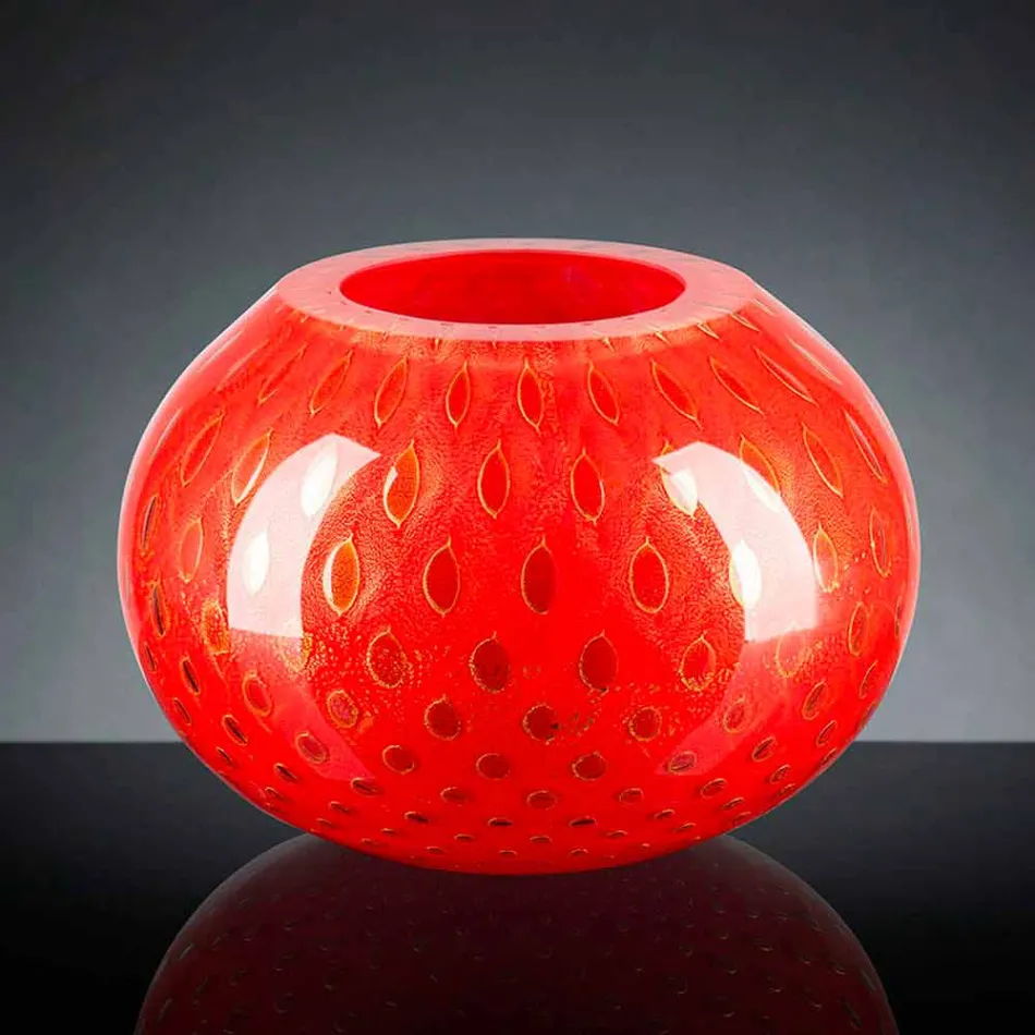 Decorative Vase in Colored Murano Blown Glass Made in Italy - Barletta Viadurini