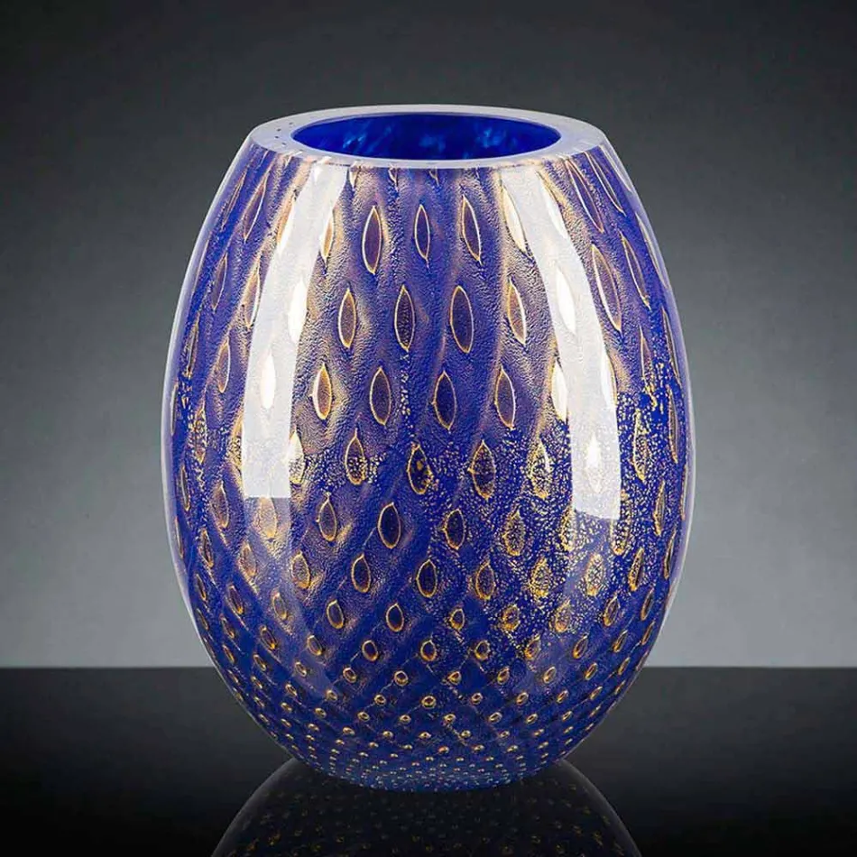 Decorative Vase in Colored Murano Blown Glass Made in Italy - Barletta Viadurini