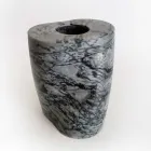 Modern Decorative Vase in Bardiglio Fiorito Marble Made in Italy - Dido Viadurini