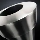 Indoor Decorative Vase in Satin Steel Made in Italy - Gardeno Viadurini