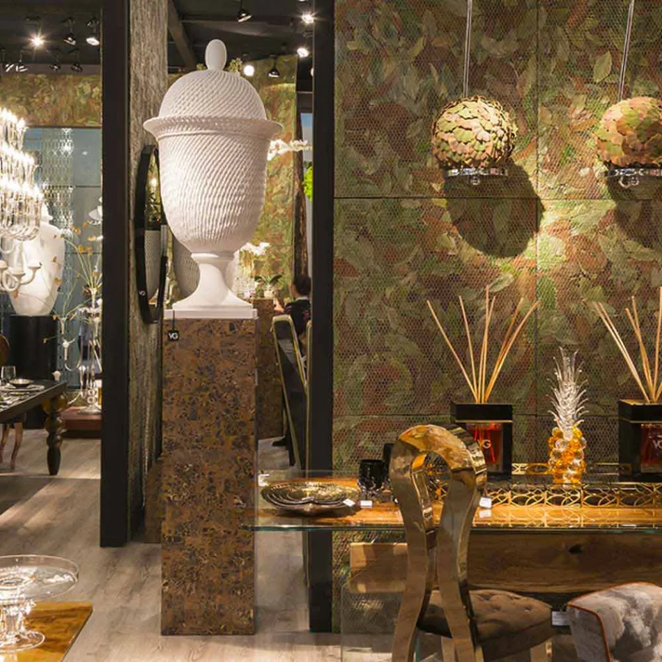 Elegant Indoor Ceramic Vase Handmade Made in Italy - Napoleone Viadurini