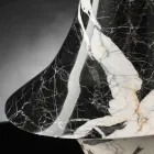 Elegant Indoor Vase in White and Black Marble Made in Italy - Original Viadurini