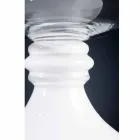 Elegant Indoor Vase in White and Transparent Glass Made in Italy - Allegra Viadurini