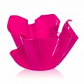 Modern design outdoor / indoor pot Pina, fuchsia finish, made in Italy