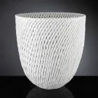 Handmade Ceramic Vase with Woven Weft Made in Italy - Napoleon Viadurini