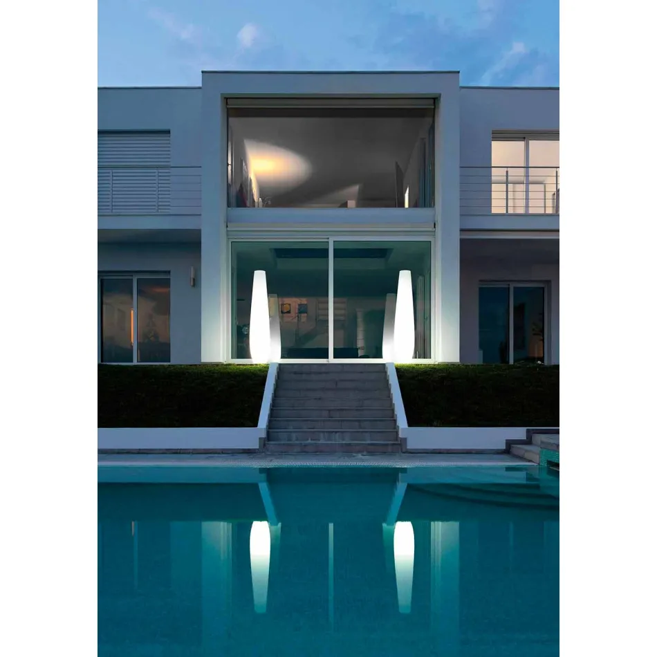 Outdoor Luminous Vase with LED Light in Polyethylene Made in Italy - Nadai Viadurini