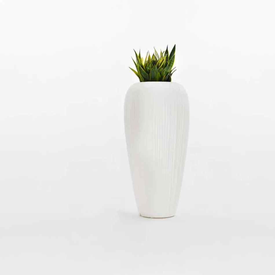 Bright Outdoor Vase in Modern Design Polyethylene - Skin by Myyour Viadurini