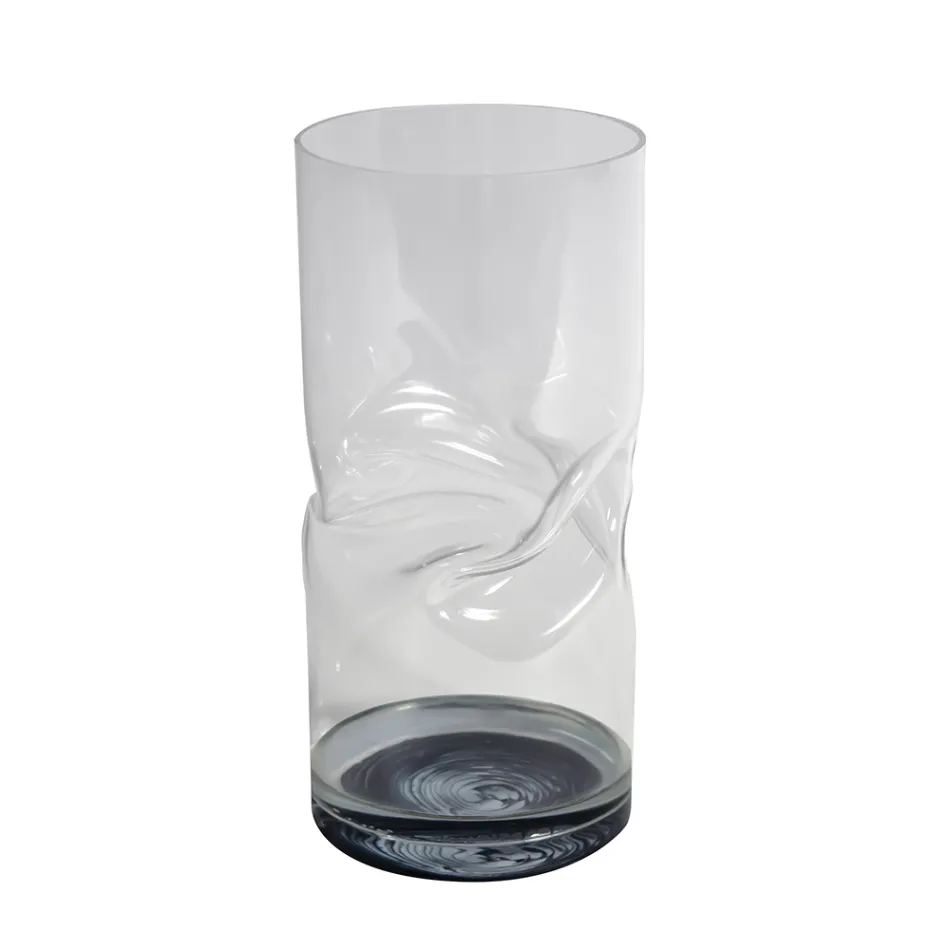 Modern Twisted Acrylic Crystal Vase Various Finishes - Cigarette Viadurini